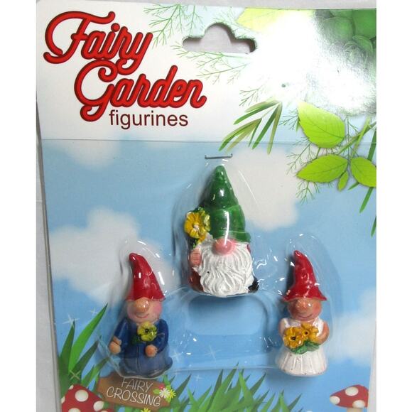 Fairy Garden Miniature Figurines Wedding Gnomes Minister, Groom, Bride 2 Inches - Picture 1 of 2